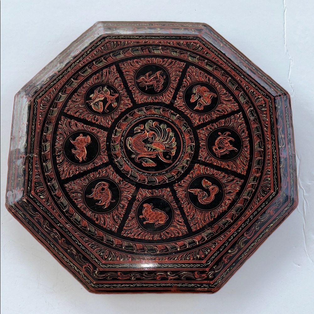 Mid 20th Century Burmese Anglo Indian Octagonal Folding Table